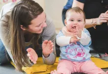 Monkey Music parent and happy baby